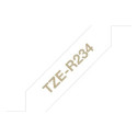 Brother TZE-R234 label-making tape Gold on white