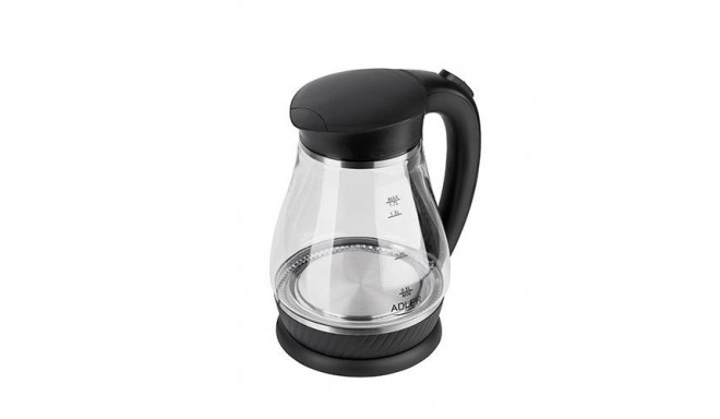 Adler AD 1274 B electric kettle 1.7 L 2200 W Black, Transparent