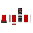 Aligator V710RDSL mobile phone 7.11 cm (2.8&quot;) 99 g Red, Silver Senior phone