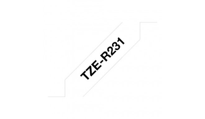 Brother TZE-R231 label-making tape Black on white