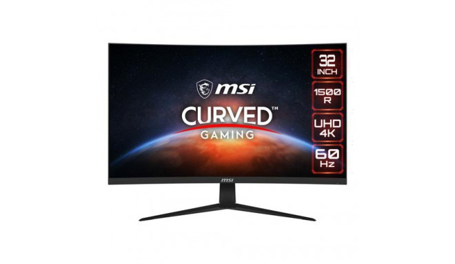 MSI Optix G321CU computer monitor 80 cm (31.5&quot;) 3840 x 2160 pixels 4K Ultra HD Black