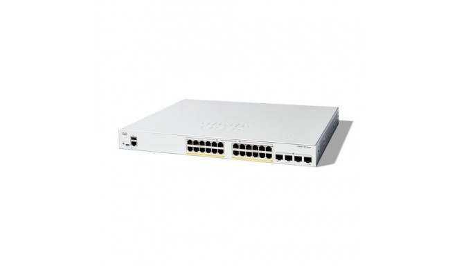 Cisco Catalyst 1300-24FP-4G Managed Switch, 24 Port GE, Full PoE, 4x1GE SFP, Limited Lifetime Protec