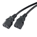 Akyga AK-PC-04A power cable Black 1.8 m CEE7/7 2 x C13 coupler