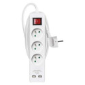 Emos 1902130202 surge protector White 3 AC outlet(s) 250 V 2 m