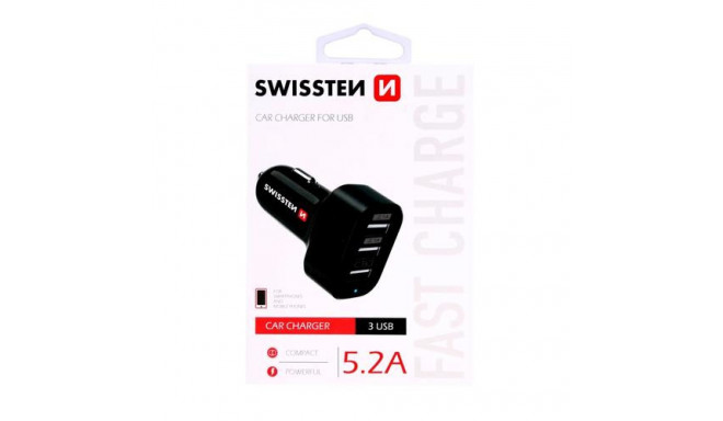 Swissten 20111200 mobile device charger Universal Black DC Auto