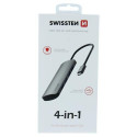 Swissten 44040101 interface hub USB Type-C 5000 Mbit/s Aluminium