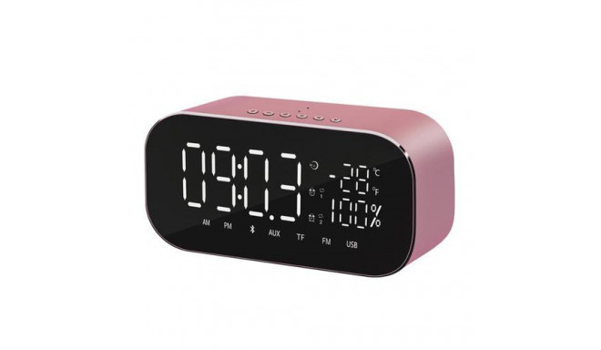 Akai ABTS-S2GD radio Clock Digital Pink