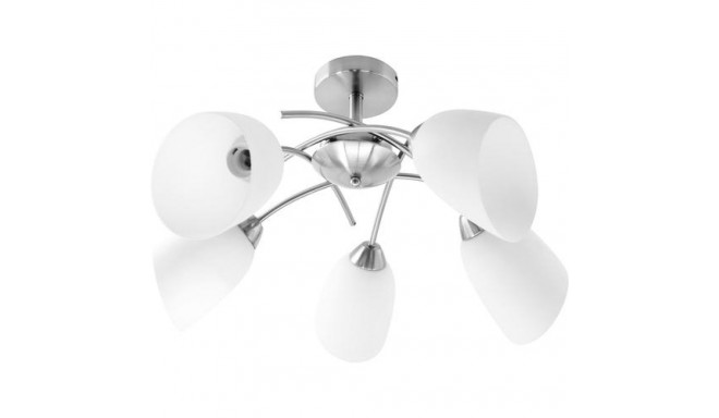 Activejet Classic chandelier pendant ceiling lamp NIKITA nickel 5xE27 for living room