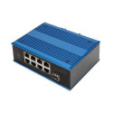 Digitus 8 port Fast Ethernet network switch, industrial, unmanaged, 1 SFP uplink