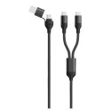 2GO 797367 USB cable 1.2 m USB A/USB C 2 x USB C Black
