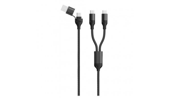 2GO 797367 USB cable 1.2 m USB A/USB C 2 x USB C Black
