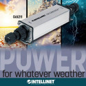 Intellinet Outdoor Gigabit High-Power PoE+ Extender Repeater, IEEE 802.3at/af Power over Ethernet (P