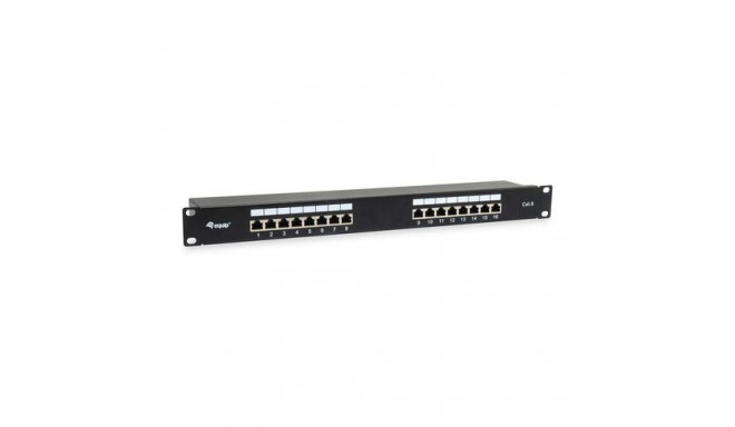 Equip 16-Port Cat.6 Shielded Patch Panel, Black