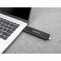 Manhattan M.2 NVMe and SATA SSD Enclosure, USB-C &amp; USB-A Male Connection, Up to 10 Gbps (USB