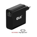 CLUB3D Travel Charger 140 Watt GaN technology, Single port USB Type-C, Power Delivery(PD) 3.1 Suppor