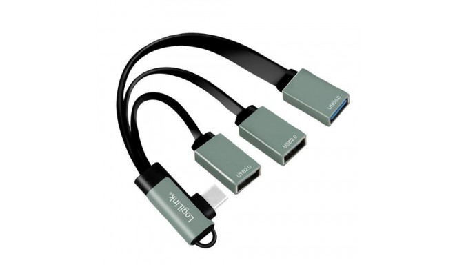 LogiLink UA0361 interface hub USB 3.2 Gen 1 (3.1 Gen 1) Type-C 5000 Mbit/s Silver