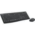 Logitech MK295 Silent Wireless Combo keyboard Mouse included Office USB QWERTZ German Graphite