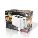 Adler AD 3216 toaster 2 slice(s) 1000 W Grey, White