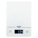 Adler AD 3170 kitchen scale Transparent, White Rectangle Electronic kitchen scale