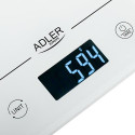 Adler AD 3170 kitchen scale Transparent, White Rectangle Electronic kitchen scale