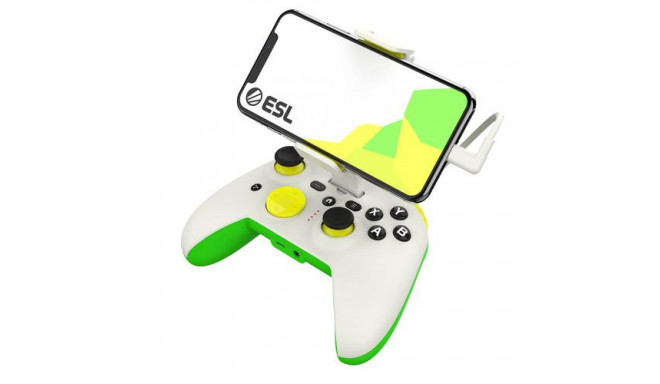 RiotPWR ESL Gaming Controller Green, White, Yellow Lightning Gamepad iOS