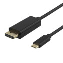 Deltaco USBC-DP200 video cable adapter 2 m USB Type-C DisplayPort Black