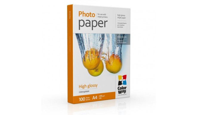 Colorway PG230100A4 photo paper A4 White Gloss