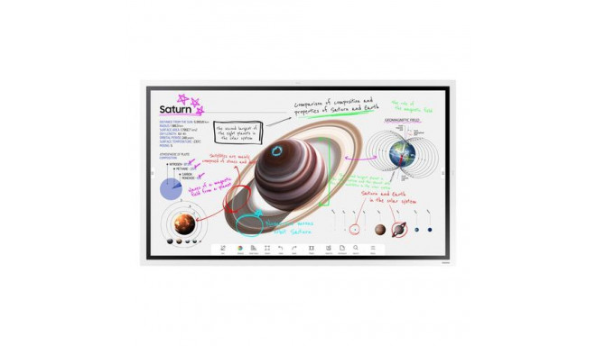 Samsung WM65B interactive whiteboard 165.1 cm (65&quot;) 3840 x 2160 pixels Touchscreen Grey, Wh