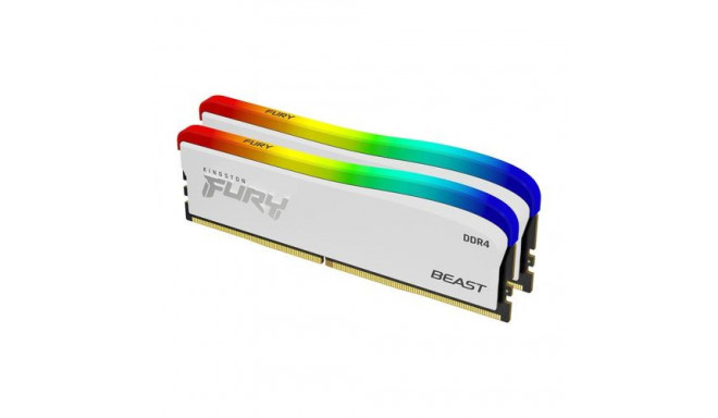 Kingston Technology FURY Beast 16GB 3600MT/s DDR4 CL17 DIMM (Kit of 2) White RGB SE