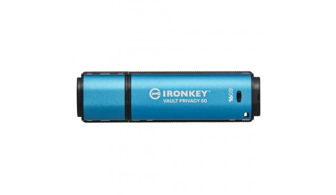 Kingston Technology IronKey 16GB Vault Privacy 50 AES-256 Encrypted, FIPS 197