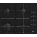 Beko HIBG64120SB 60cm Gas Hob with Side Knob Controls