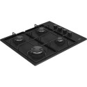 Beko HIBG64120SB 60cm Gas Hob with Side Knob Controls