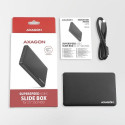 Axagon EE25-SLC storage drive enclosure HDD/SSD enclosure Black 2.5&quot;