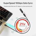 UNITEK C14086BK-1.5M USB cable USB 3.2 Gen 2 (3.1 Gen 2) USB C Black