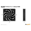 be quiet! SILENT WINGS PRO 4 | 120mm PWM Computer case Fan 12 cm Black 1 pc(s)