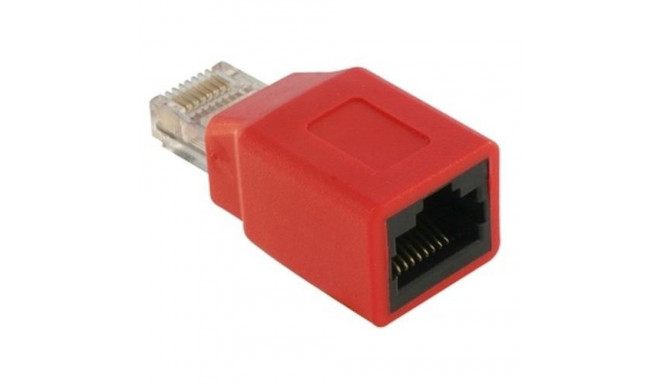 DeLOCK RJ45 Crossover Adapter male - female wire connector RJ45 M/F Red