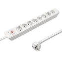 Qoltec 50280 power extension 1.8 m 8 AC outlet(s) Indoor White