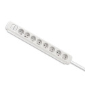 Qoltec 50280 power extension 1.8 m 8 AC outlet(s) Indoor White