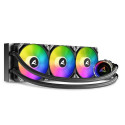 Sharkoon S90 RGB Computer case, Processor All-in-one liquid cooler 12 cm Black 1 pc(s)