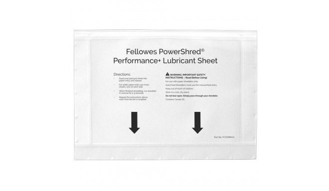 Fellowes 4025601 paper shredder accessory 10 pc(s) Lubricant sheets