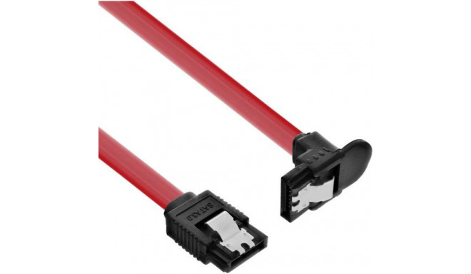 InLine SATA 6Gb/s Cable with latches angled 0.3m