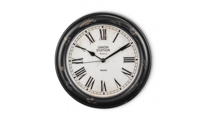 Hama Urban Wall Quartz clock Round Black, White