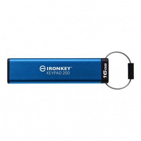KINGSTON mälupulk IronKey Keypad 200 16GB FIPS 140-3 Lvl 3 Pending AES-256 Encrypted