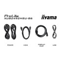 LCD Monitor|IIYAMA|XUB2492HSU-B6|24"|Panel IPS|1920x1080|16:9|Matte|0.4 ms|Speakers|Swivel|Pivot|Hei