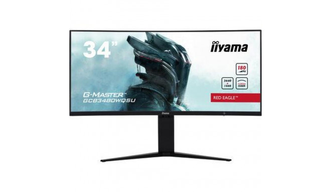 LCD Monitor|IIYAMA|34"|Gaming/Curved/21 : 9|Panel VA|3440x1440|21:9|180Hz|Matte|0.4 ms|Speakers|Heig