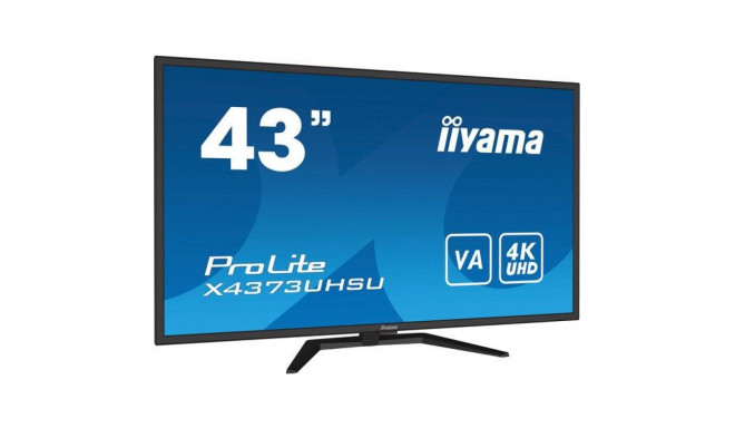 LCD Monitor|IIYAMA|43"|4K|Panel VA|3840x2160|16:9|60Hz|Matte|3 ms|Speakers|Tilt|Colour Black|X4373UH