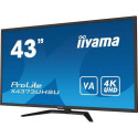 LCD Monitor|IIYAMA|43"|4K|Panel VA|3840x2160|16:9|60Hz|Matte|3 ms|Speakers|Tilt|Colour Black|X4373UH