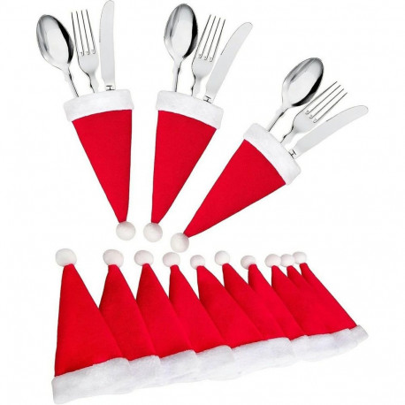 BQ87 söögiriistade taskud 6tk jõuluvana müts