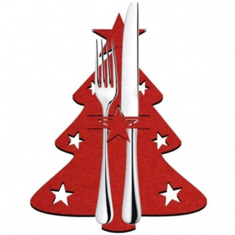 BQ86A söögiriistade taskud 6 tk punane jõulupuu