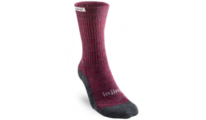 Half-Length Women's Hiking Socks Injinji Hiker Crew (Purple And Grey) M/l